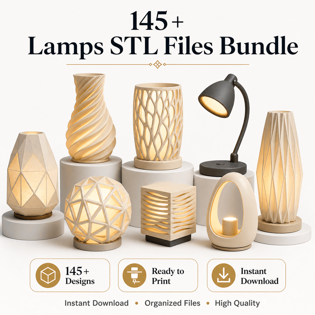 145+Lamps STL Files Bundle