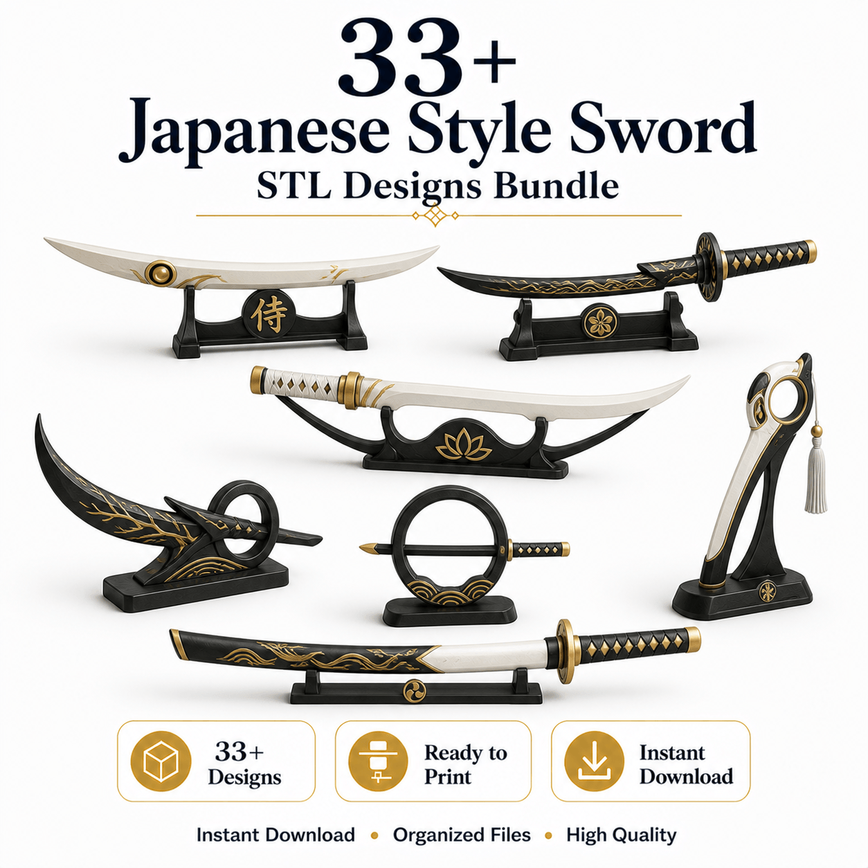 33+ Katana STL Designs Bundle